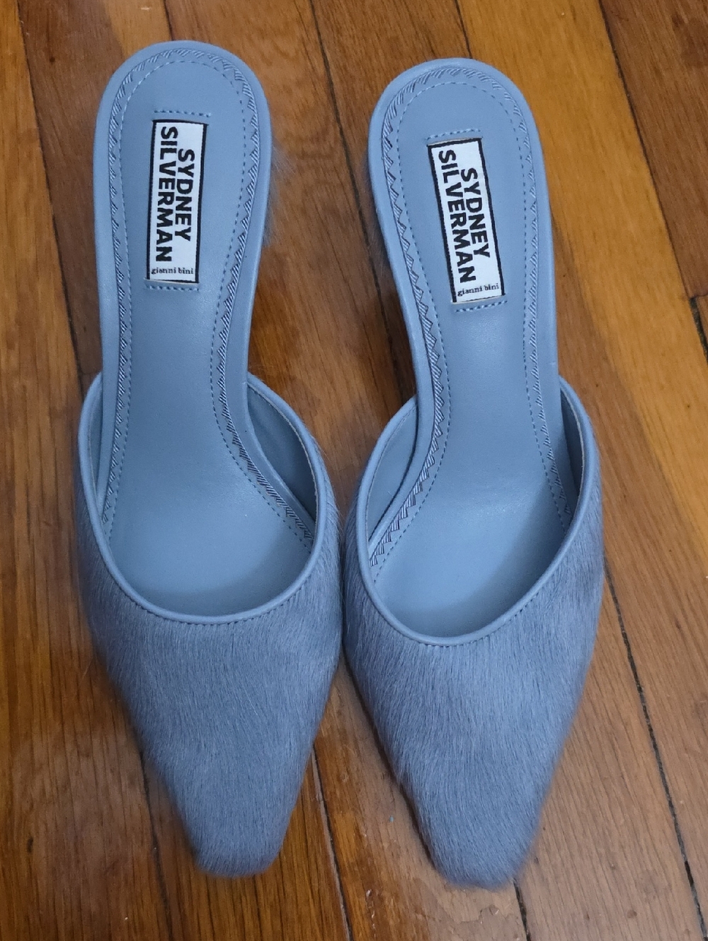 Gianni Bini Light Gray Pointed Mule Slides